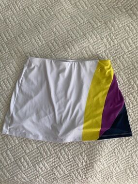 Penguin By Munsingwear White Colorblock Women's Activewear Skirt